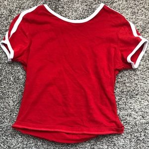 Red crop top